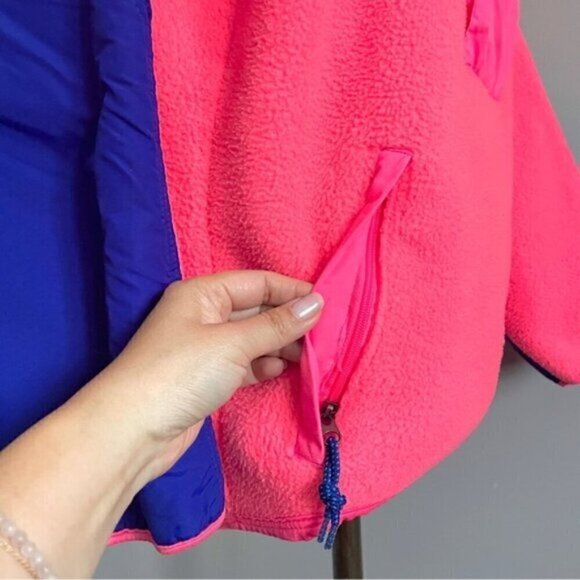 Vintage Nike ACG Neon Pink / Blue Devil's Tower Fleece Ski Jacket - M 🇺🇸 - Picture 11 of 14